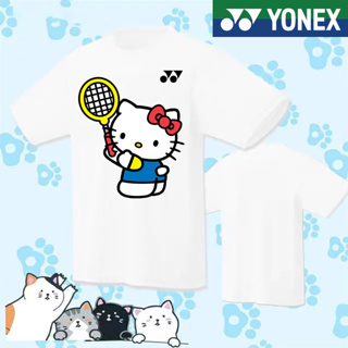 Yonex เสื้อยืดแขนสั้น แบบแห้งเร็ว เหมาะกับการเล่นกีฬาแบดมินตัน สําหรับผู้ชาย และผู้หญิง