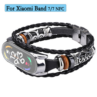 สายนาฬิกาข้อมือ สไตล์เรโทร แบบเปลี่ยน DIY สําหรับ Xiaomi Band 7 7 nfc