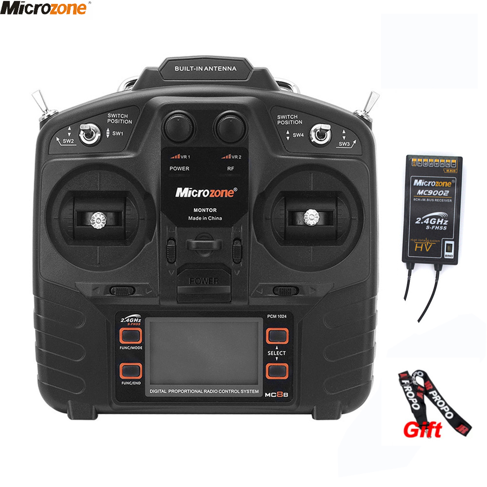 Microzone MC8B 2.4G 8CH Radio เครื่องส่งสัญญาณรีโมตคอนโทรล และระบบรับสัญญาณวิทยุ MC8RE 8CH สําหรับโด
