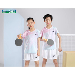 Yonex ชุดกีฬา เสื้อแขนสั้น แห้งเร็ว ลายปิงปอง เหมาะกับฤดูร้อน สําหรับผู้ชาย และผู้หญิง 2023