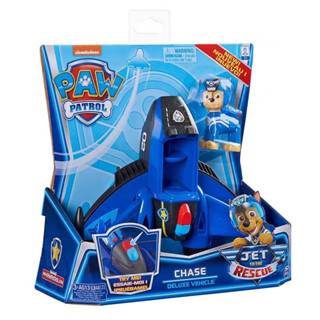 Paw Patrol, Jet to The Rescue Chase’s Deluxe Transforming Vehicle Toy with Lights and Sounds ของเล่นยานพาหนะ Paw Patrol Jet to The Rescue Chases Deluxe พร้อมไฟ และเสียง