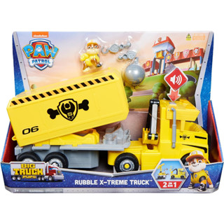 PAW Patrol, Rubble 2 in 1 Transforming X-Treme Truck and Figure Paw Patrol 2 in 1 โมเดลรถบรรทุก X-Treme