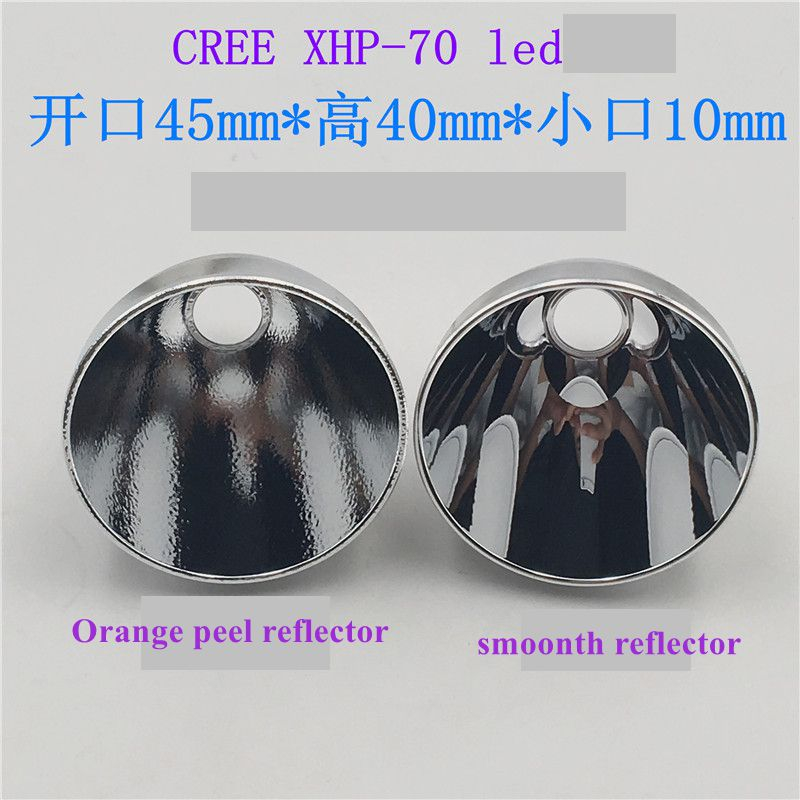 45*40*10 ไฟฉาย led Reflector สําหรับ CREE XHP-70 led