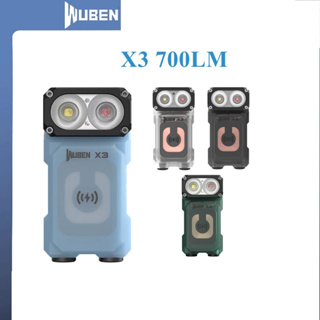 ของแท้ WUBEN X-3 ไฟฉาย LED EDC ไร้สาย 700 ลูเมน ขนาดเล็ก ชาร์จได้