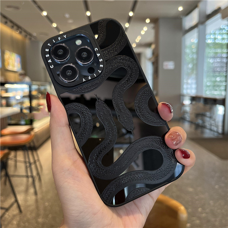 เคสไอโฟน 16/15/14/13/12/11 Pro max Shockproof Black Snake Compatible Case iPhone 11,12,13,14,15,16,11PM,12PM,13PM,14PM,15PM,16PM