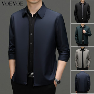 Voevoe เสื้อแจ็กเก็ตลําลอง สไตล์นักธุรกิจ สําหรับผู้ชาย