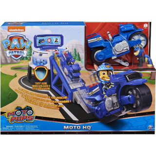 Paw Patrol, Moto Pups Moto HQ Playset Toy with Sounds and Exclusive Chase Figure and Motorcycle Vehicle ของเล่น Paw Patrol Moto Pups Moto HQ Playset พร้อมเสียง และฟิกเกอร์ไล่ล่าพิเศษ และยานพาหนะรถจักรยานยนต์