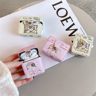 เคสหูฟังบลูทูธไร้สาย แบบหนัง ลายเด็กผู้หญิงน่ารัก สําหรับ Airpods 1 2 3 pro pro2 pro2 pro 3 2 1