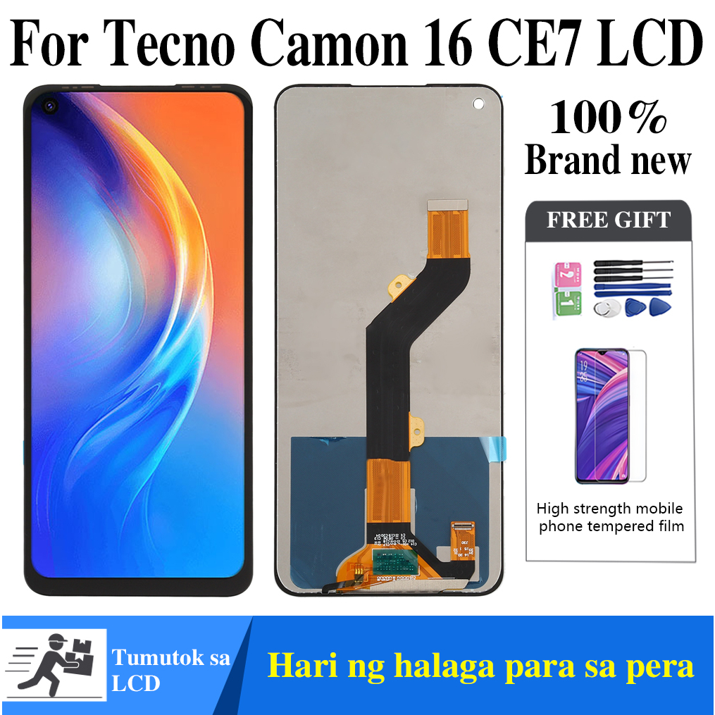 สําหรับ Tecno Camon 16 CE7 CE7j Mobile LCD Touch Assembly Replacement