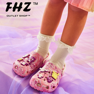 Fhz™ Crocs รองเท้าแตะ รองเท้าชายหาด ลาย Hello Kitty สําหรับเด็กผู้ชาย #208103