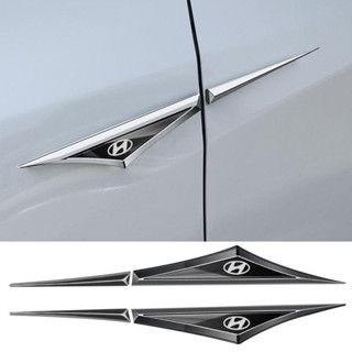 ภาพใหญ่: Hyundai Auto Stainless Steel Blade Plate สติกเกอร์ตกแต่งด้านข้าง i10 Kona Getz Accent Elantra Pass I30 Santafe Creta สติกเกอร์ Bright Strip ด้านนอก