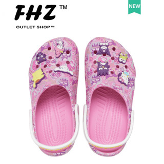 Fhz™ Hello Kitty Crocs รองเท้าแตะ สําหรับเด็ก #208103 รองเท้าแตะ รองเท้าชายหาด