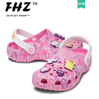 Fhz™ Crocs รองเท้าแตะ รองเท้าชายหาด ลาย Hello Kitty สําหรับเด็ก