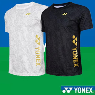 Yonex เสื้อกีฬาแบดมินตัน แขนสั้น ระบายอากาศ แห้งเร็ว สําหรับผู้ชาย และผู้หญิง