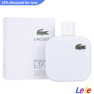 【SUVI】Lacoste Crocodile Fresh Water Mens Perfume L.12.12 Blanc Eau Fraiche Wood Clear 100ml  น้ําหอมผู้ชาย L.12.12 100 มล.