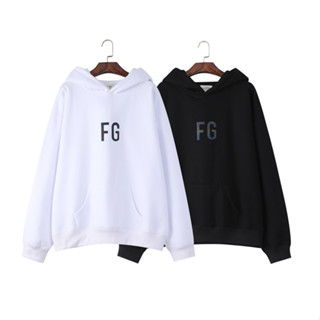 Fog เสื้อกันหนาว มีฮู้ด ผ้าฝ้าย พิมพ์ลาย มีสไตล์ สําหรับทุกเพศ