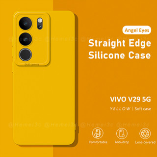 สําหรับ Vivo V29 5G เคสโทรศัพท์ TPU นิ่ม ทรงสี่เหลี่ยม ด้านข้าง