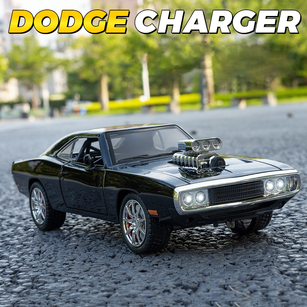 Fast & Furious โมเดลรถยนต์จําลอง 10 1:24 Dodge Charger 1970 ของเล่นสําหรับเด็ก