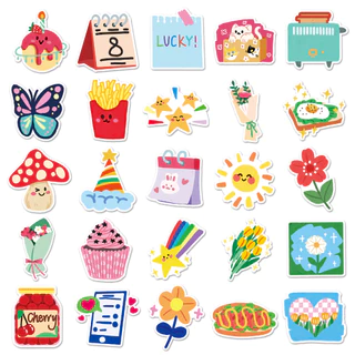 50 ชิ้น Ins สไตล์ Super น่ารักสติกเกอร์สติกเกอร์กันน้ํา DIY สําหรับโทรศัพท์แล็ปท็อปรถสติกเกอร์ Creative Home Decal