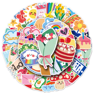 50 ชิ้น Ins สไตล์ Super น่ารักสติกเกอร์สติกเกอร์กันน้ํา DIY สําหรับโทรศัพท์แล็ปท็อปรถสติกเกอร์ Creative Home Decal