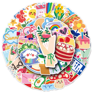 50 ชิ้น Ins สไตล์ Super น่ารักสติกเกอร์สติกเกอร์กันน้ํา DIY สําหรับโทรศัพท์แล็ปท็อปรถสติกเกอร์ Creative Home Decal