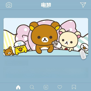 Rilakkuma แผ่นรองเมาส์ คีย์บอร์ด ขนาดใหญ่ เรียบง่าย สําหรับคอมพิวเตอร์ตั้งโต๊ะ สํานักงาน