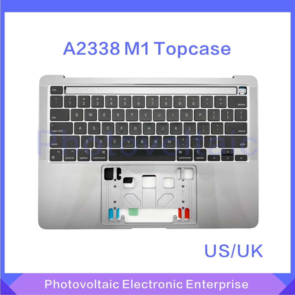 แล็ปท็อป US UK Layout A2338 สําหรับ MacBook Pro Retina 13 "M1 A2338 Topcase ช่องว่างสีเทา/เงิน 2020 