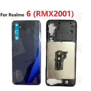 ฝาครอบด้านหลัง สําหรับ Realme 6 RMX2001 กรอบกลาง