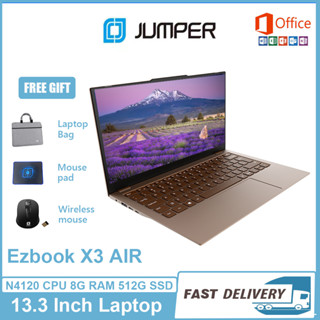 【Thai Keyboard】Jumper Brand New Ezbook X3 Air Laptop Notebook 13.3 inch 8gb RAM 512gb SSD Intel Celeron N4120 Windows 11 with MS Office Install