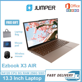 【Thai Keyboard】Jumper Brand New Ezbook X3 Air 13.3 inch Laptop Notebook 256GB SSD 8GB RAM Window 11 MS Office Install Rose Gold