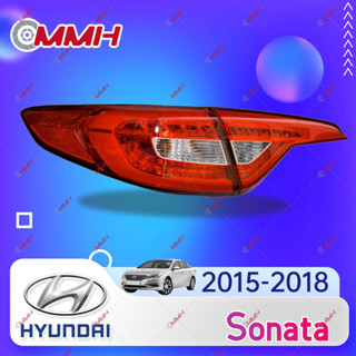 Hyundai SONATA LF 15-18 ไฟท้าย เสื้อ​ไฟท้าย ไฟท้าย​แต่ง ไฟท้ายไฟเบรค​ ไฟเลี้ยว Taillamp Taillight ไฟท้าย​ พร้อมทับทิม ไฟท้ายกันชนหลังสําหรับ​ ทับทิมในฝาท้ายไฟท้าย