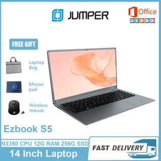 【Express Delivery Thai Keyboard】Jumper Brand New Ezbook S5 14 inch Laptop Notebook 12 RAM 256 SSD Intel Celeron N3350 Window 11 MS Office Install