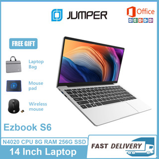 【Thai Keyboard】Jumper Brand New Ezbook S6 14 Inch Laptop Notebook Intel Celeron N4020 256gb SSD 8gb Ram Window 11 Webcam Office Install