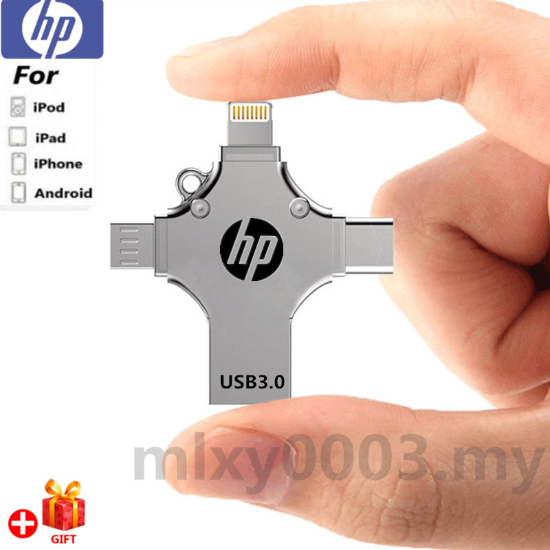 Hp 4in1 OTG แฟลชไดรฟ์ USB 64GB Type-C 128GB 256GB สําหรับ iPhone Android PC 512G 1TB 2TB