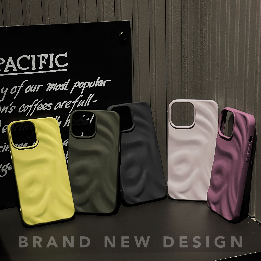 หรูหราสีทึบองุ่นสีม่วงสีเทาระลอกน้ําเคสโทรศัพท์สําหรับiphone 14 13 Pro Max 11 12 14Pro 13ProกันกระแทกMatteปลอกซิลิโคนอ่อนนุ่มปกหลังผู้หญิงผู้ชายคู่