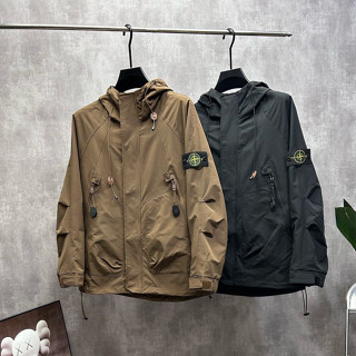 พร้อมส่ง Stone Island 23 เสื้อแจ็กเก็ต มีฮู้ด ระบายอากาศ กันลม กันตก