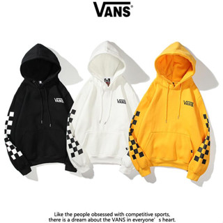 Vans เสื้อฮู้ด ผ้าฝ้าย พิมพ์ลาย มีสไตล์ สําหรับทุกเพศ