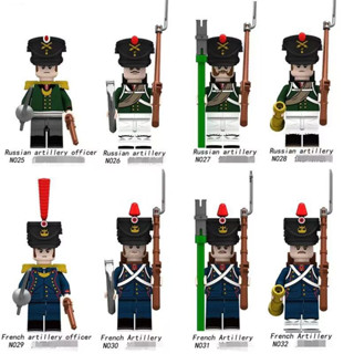 ฟิกเกอร์ตัวต่อ Napoleon French Russian Artillery N025-032