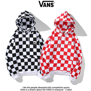 Vans เสื้อฮู้ด ผ้าฝ้าย พิมพ์ลาย มีสไตล์ สําหรับทุกเพศ