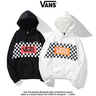 Vans เสื้อฮู้ด ผ้าฝ้าย พิมพ์ลาย มีสไตล์ สําหรับทุกเพศ