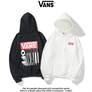 Vans เสื้อฮู้ด ผ้าฝ้าย พิมพ์ลาย มีสไตล์ สําหรับทุกเพศ