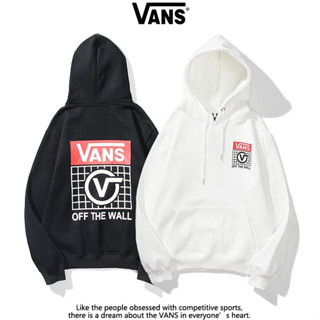 Vans เสื้อฮู้ด ผ้าฝ้าย พิมพ์ลาย มีสไตล์ สําหรับทุกเพศ