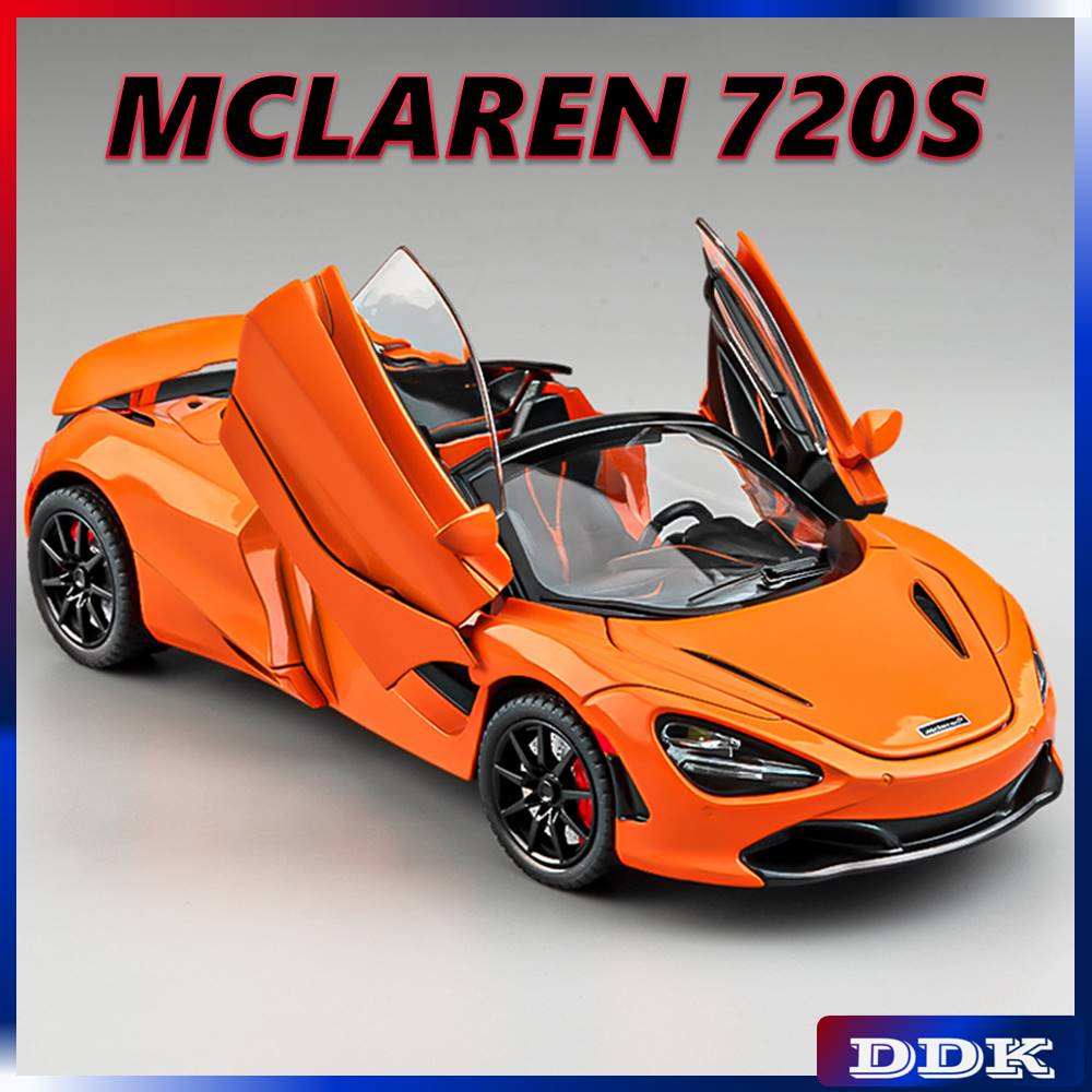 Ddk โมเดลรถยนต์ 1:24 MCLAREN 720S Diecast โลหะผสม มีเสียง และไฟ ของเล่นสําหรับเด็ก ของขวัญวันเกิด