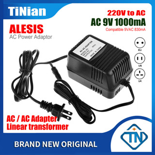 อะแดปเตอร์ 220V เป็น AC 9V 1000mA (9VAC 830mA) สําหรับเครื่องกลอง ALESIS M-EQ-230 Equalizer P3 P3X110 &amp; ION iDM02 iED04 HR-16 HR-16B SR16