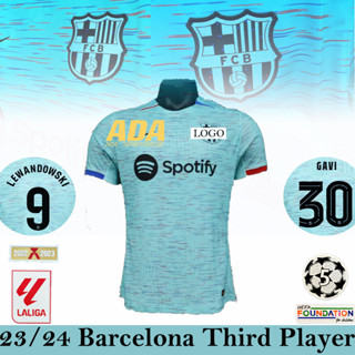 เสื้อกีฬาแขนสั้น ลายทีมฟุตบอล Player Issue 2324 BAR ชุดเหย้า สําหรับผู้ชาย ไซซ์ S - 2XL