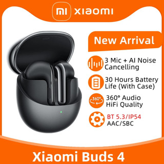 Xiaomi Buds 4 TWS หูฟังไร้สาย 3 ไมโครโฟน ตัดเสียงรบกวน แบตเตอรี่ 30 ชั่วโมง IP54