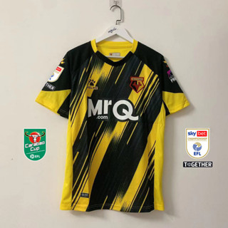 เสื้อกีฬาแขนสั้น ลายทีมชาติฟุตบอล Watford FC 23 24 ชุดเหย้า ไซซ์ S-4XL