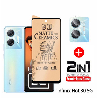 2in1 ฟิล์มกันรอยหน้าจอ และเลนส์กล้อง แบบนิ่ม สําหรับ Infinix Hot 30 5G Infinix Hot 30i Hot 30 Hot 30 play