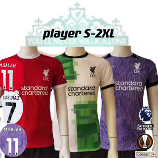 【จัดส่งด่วน 24-48 ชั่วโมง】เสื้อกีฬาแขนสั้น ลายทีมชาติฟุตบอล LFC 2023/24 คุณภาพสูง