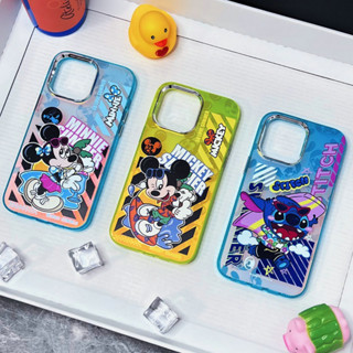 【IMD การชุบฟลูออเรสเซนต์ เคสโทรศัพท์/ดิสนีย์】 สำหรับ เคสไอโฟน14 Pro 14 Pro Max 13 Pro Max 12 Pro Max 13 Pro การ์ตูนเปลือกซิลิโคนคู่ เคสซิลิโคน เคสไอโฟน14 12 12 Pro เคสโทรศัพท์ Apple iPhone 11 13 11 Pro Max กรณีป้องกันการตก